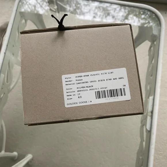 Golden Goose silver metallic black suede Star Super-Star sneakers - Picture 9 of 9